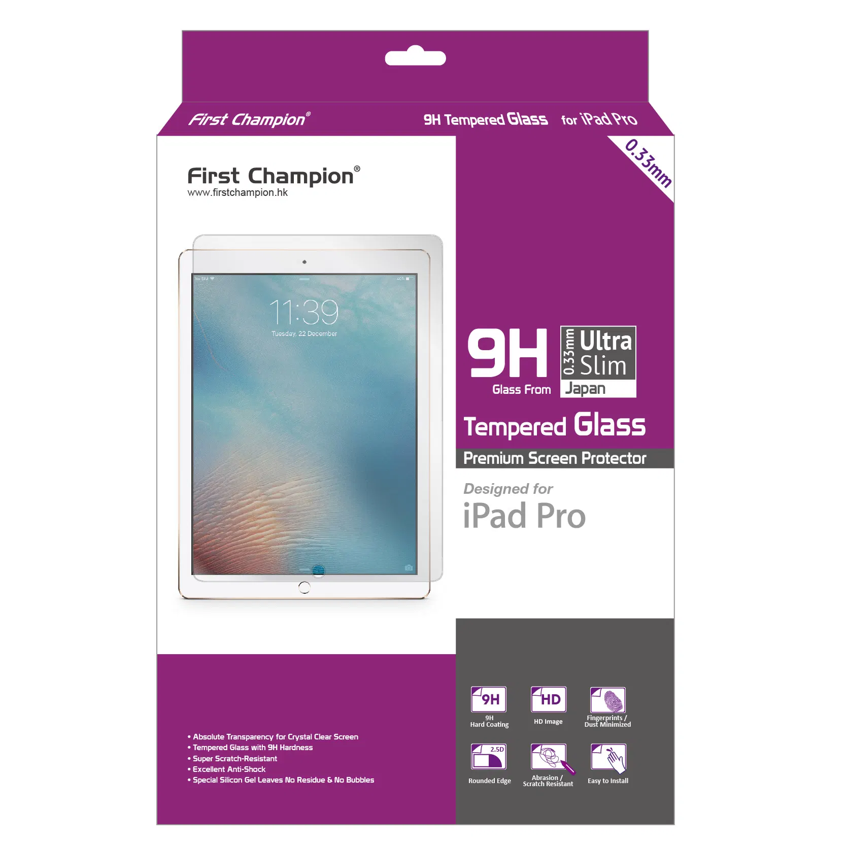 First Champion 9H Tempered Glass Screen Protector for iPad Pro image