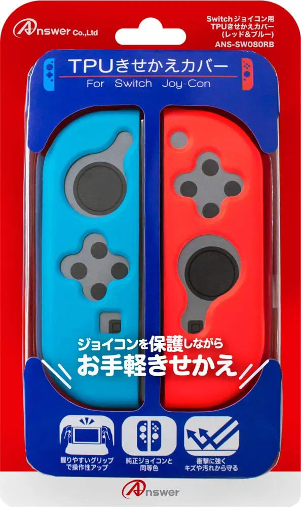 TPU Cover for Nintendo Switch Joy-Con (Blue x Red) [Japan] image