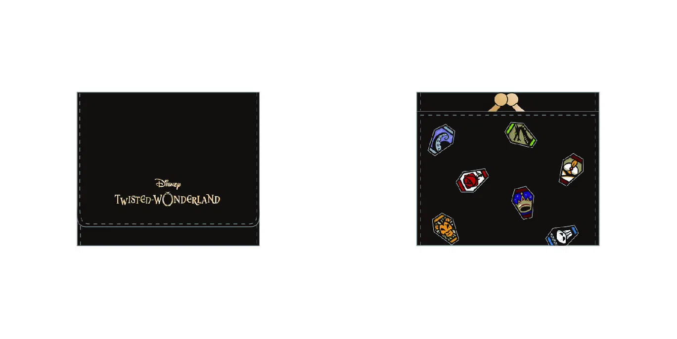 Disney Twisted-Wonderland Icon Pattern Trifold Wallet [Japan] image