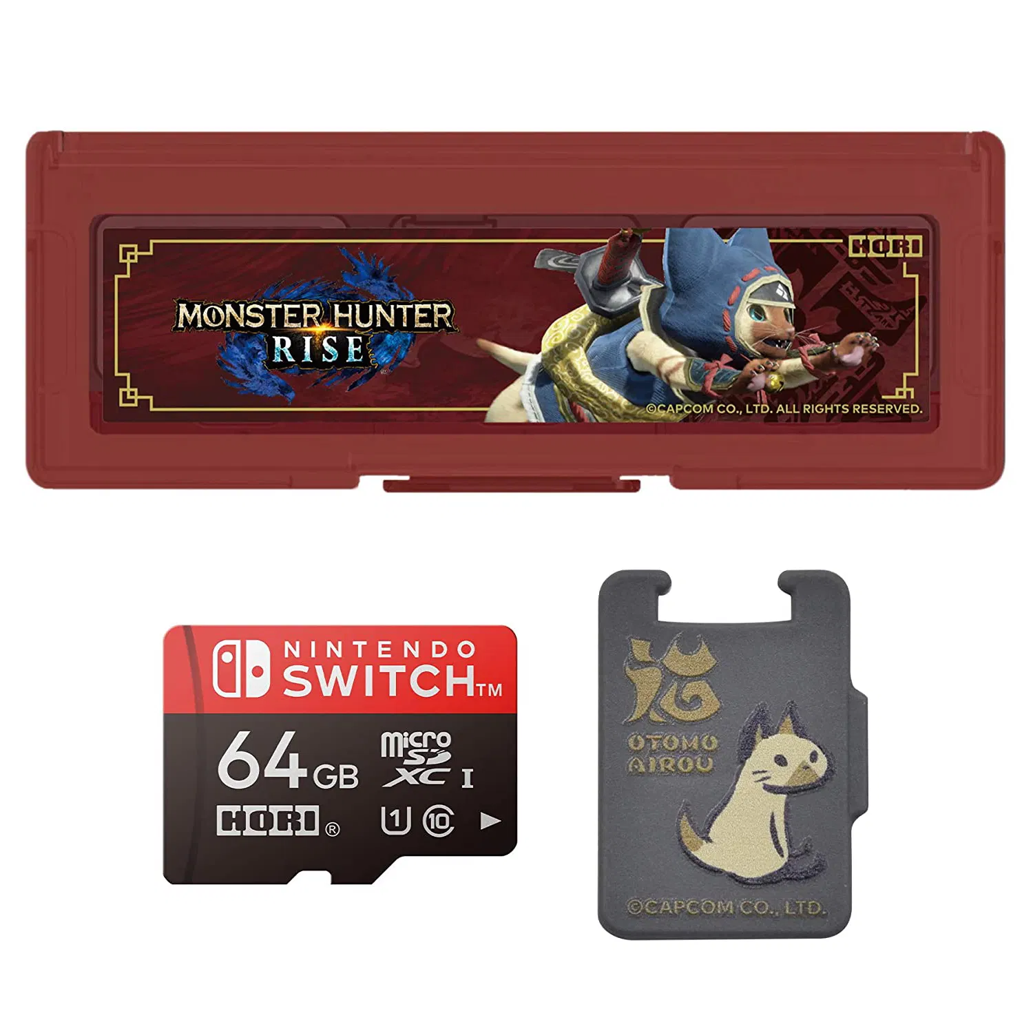 Monster Hunter Rise Otomo Airou microSD 64GB + 6-Slot Card Case [Japan] image