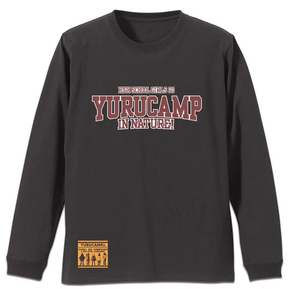 Yuru Camp Rib Long Sleeve T-Shirt Sumi (M) [Japan] image