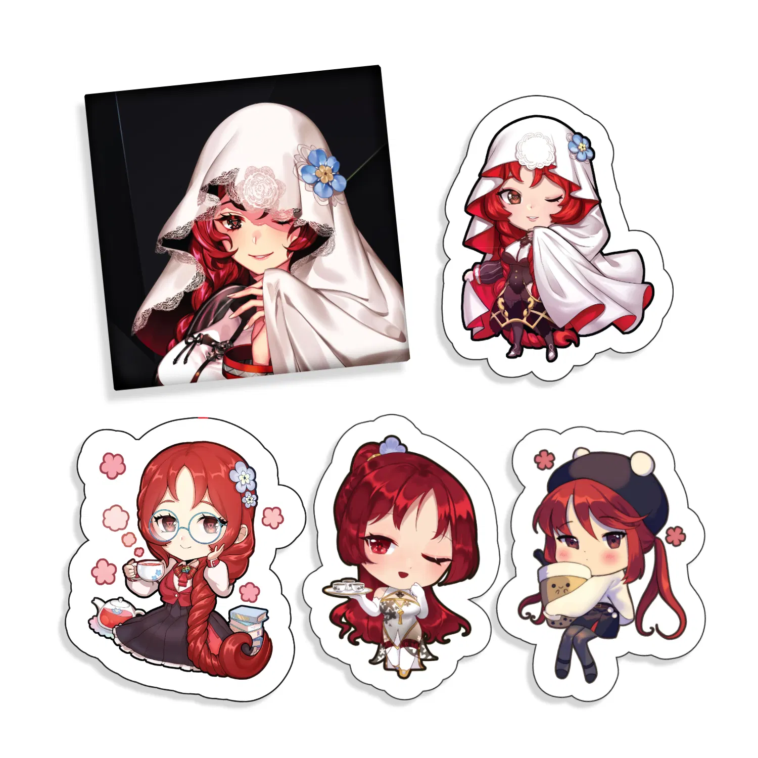 Luxia VTuber Pack — Acrylic Standee, Keychain & Stickers image