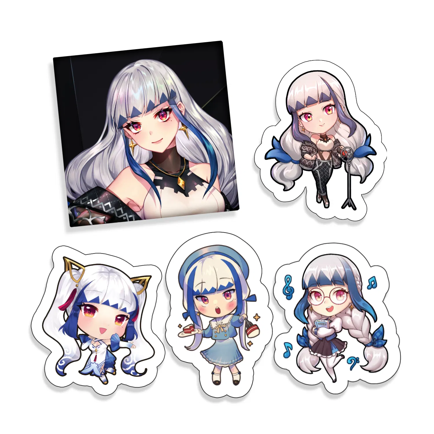 ZONA VTuber Pack — Acrylic Standee, Keychain & Stickers image