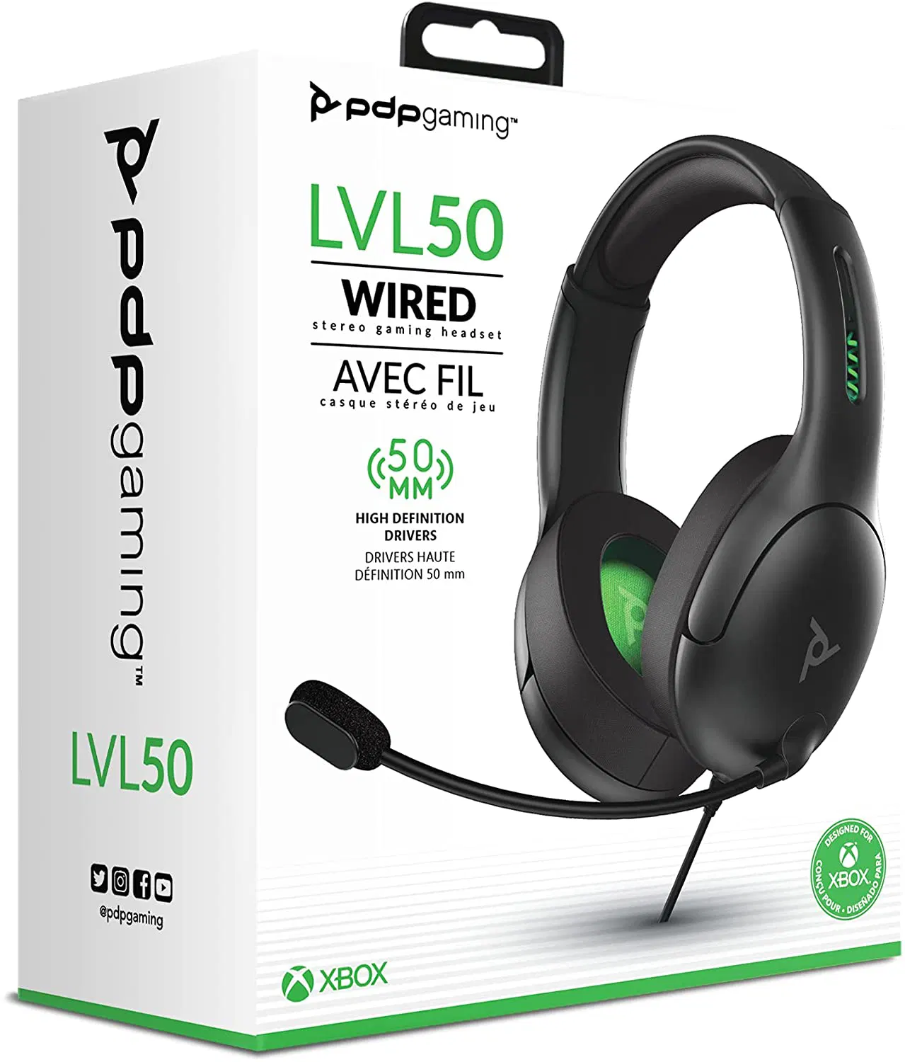 PDP Gaming LVL50 Wired Stereo Headset for Xbox One (Black) [Europe] image