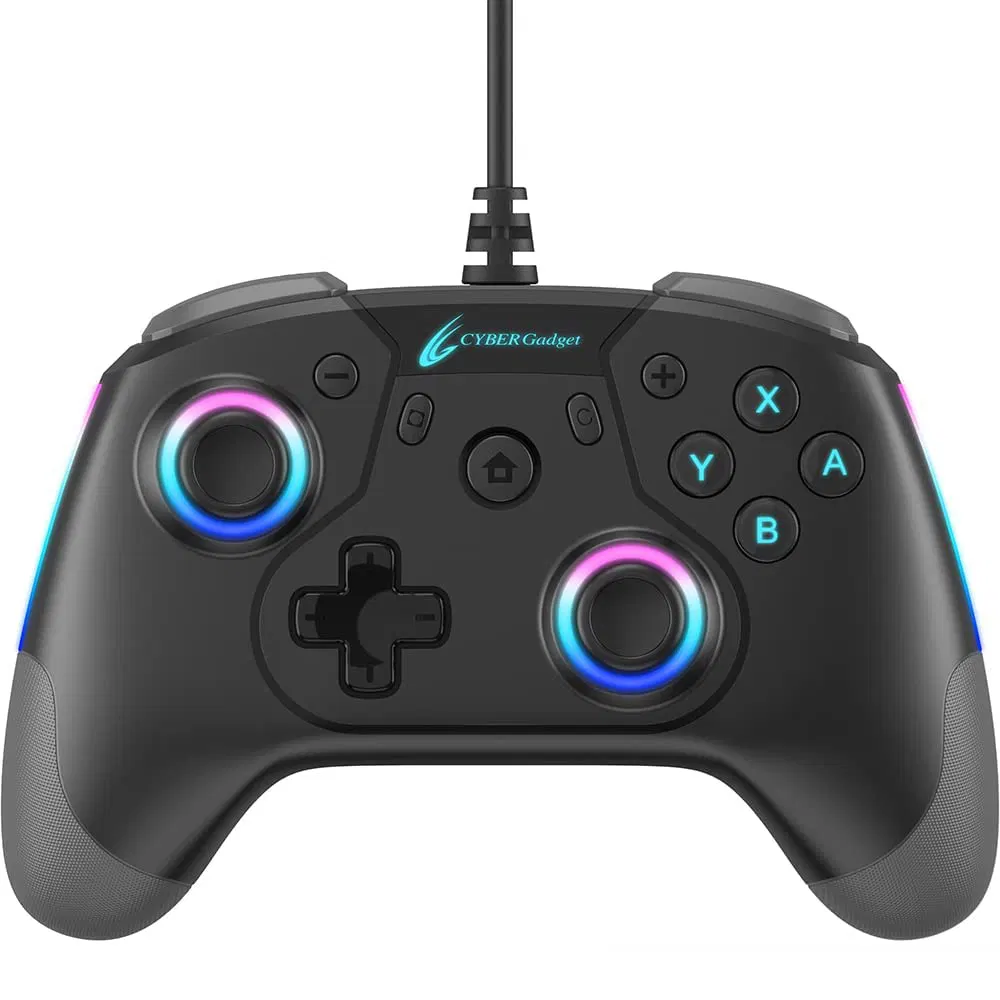Cyber Gadget Wired Gaming Controller for Nintendo Switch (Black) [Japan]