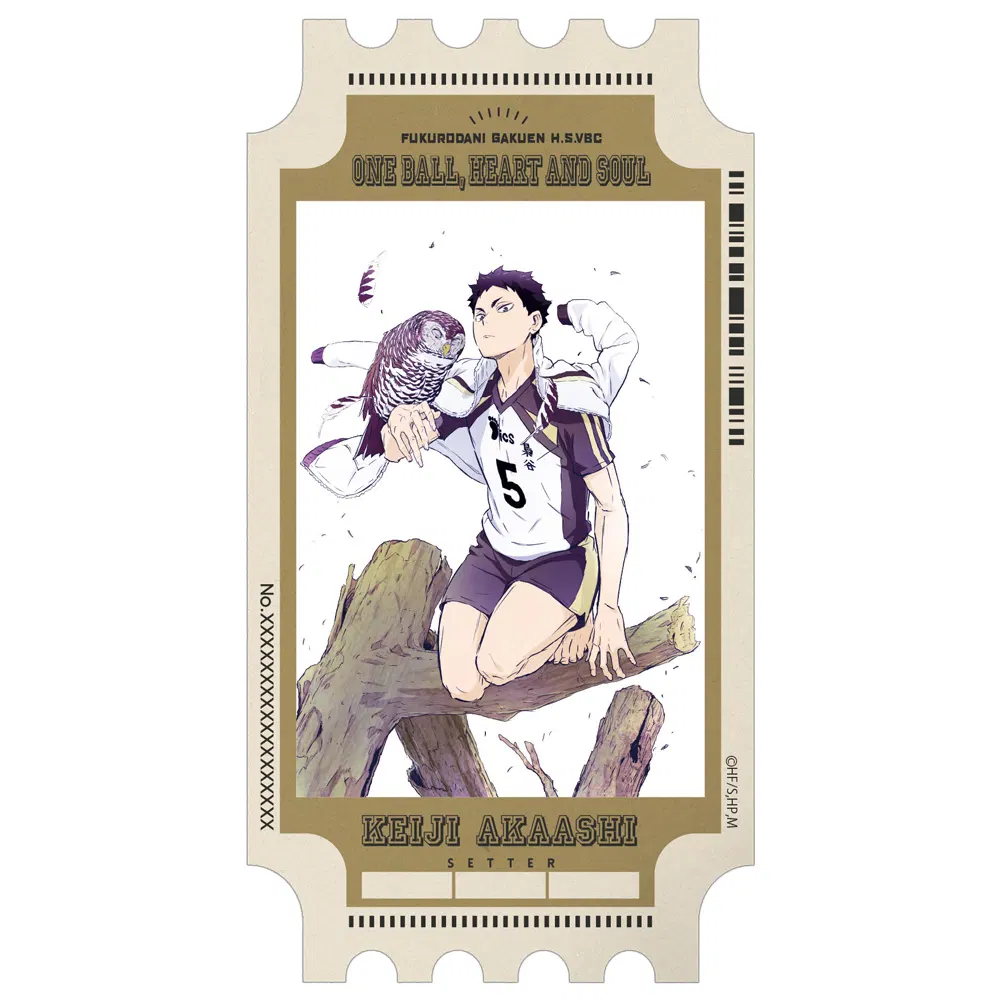 Haikyu!! Keiji Akaashi Vintage Ticket Sticker [Japan] image
