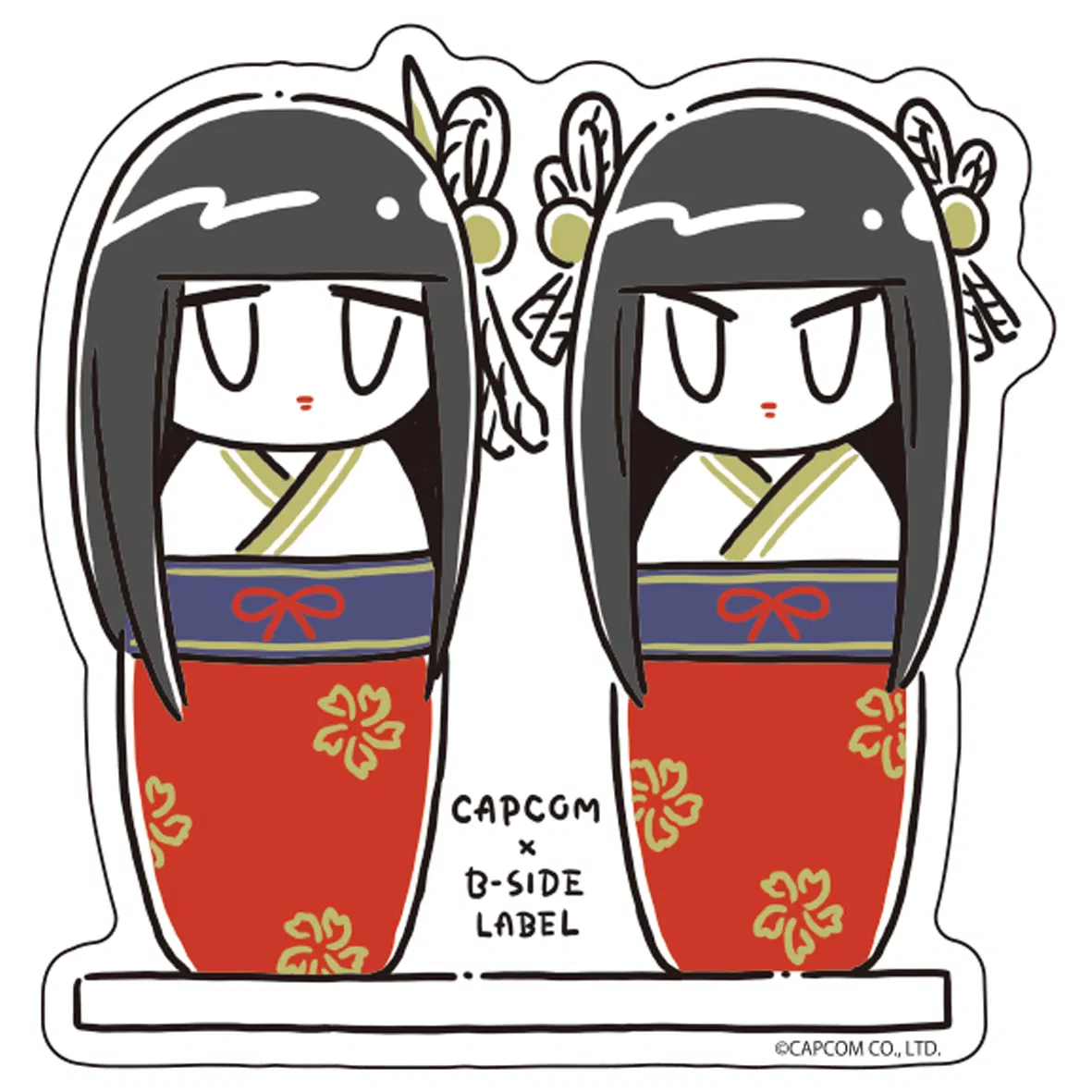 Capcom x B-Side Label Monster Hunter Hinoa & Minoto Kokeshi Sticker [Japan] image
