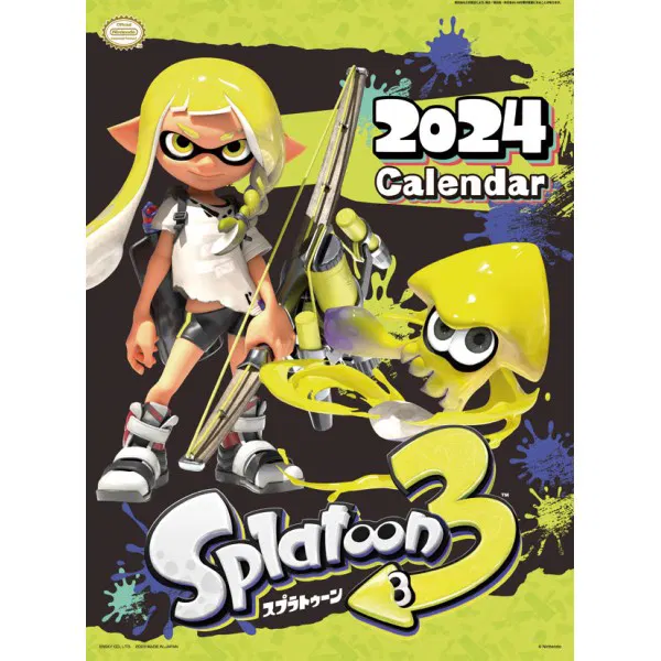 Splatoon 3 2024 A2 Wall Calendar [Japan] image