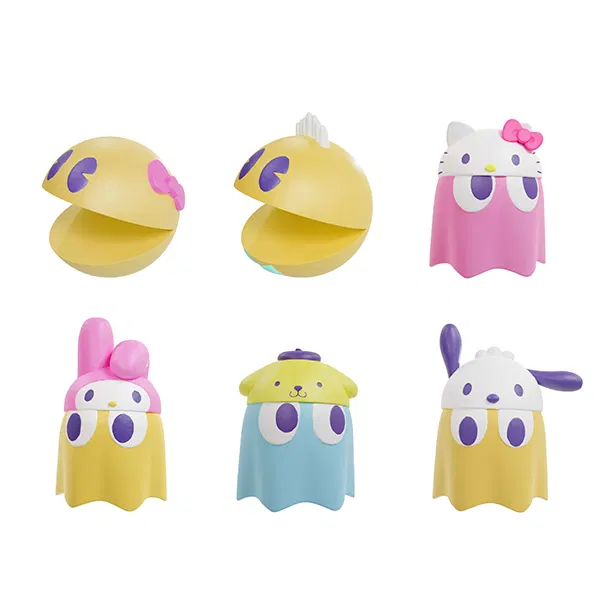 Pac-Man x Sanrio Chibi Collect Figures — 6‑Piece Set [Japan] image