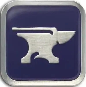Final Fantasy XIV Blacksmith Class Icon Pin (Brass) [Japan] image